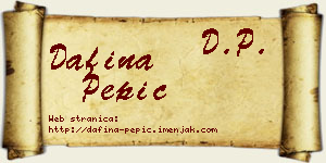 Dafina Pepić vizit kartica